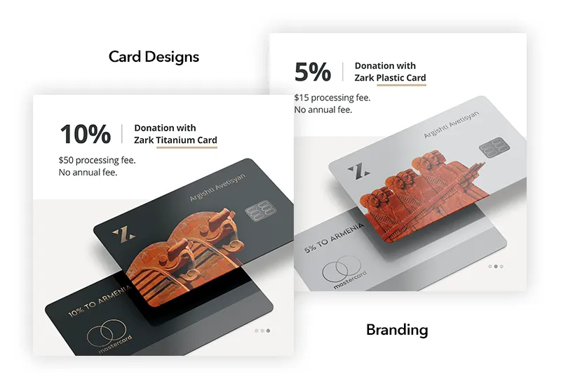 Zark – Premium Card Offerings showcase